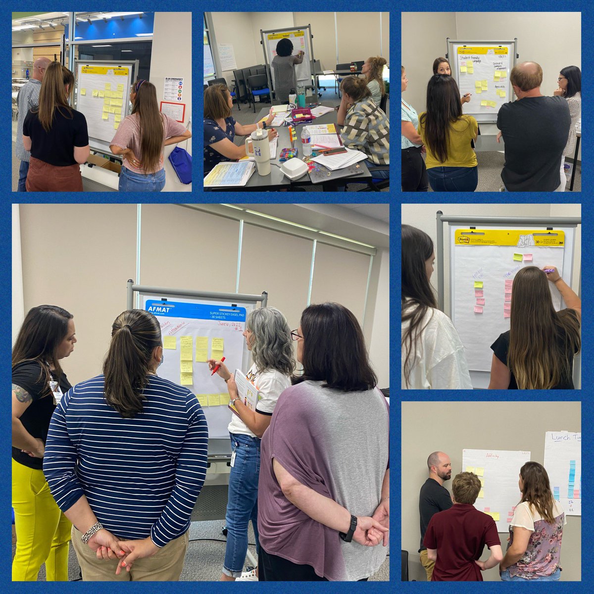 lambert_kellie's tweet photo. Groups using the affinity tool to categorize probletunities during the Leading the Leander Way Training!   #1lisd #WhyCI https://t.co/V6whuuoemn
