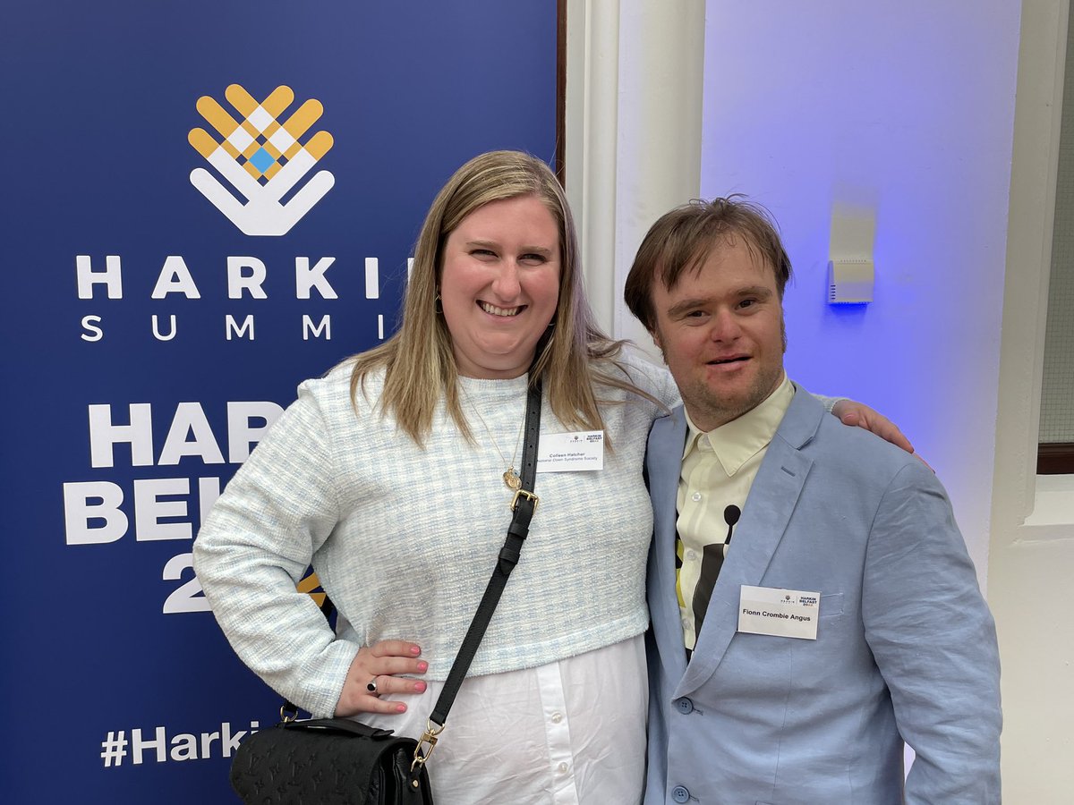 NDSS's tweet photo. We were excited to run into self-advocate Fionn! Fionn is not only an amazing violinist, but he is a great advocate. Fionn was instrumental in passing the #DownSyndromeAct in the UK. Fionn also attended our #AdultSummit in Detroit in 2019! https://t.co/ph61hovZCH