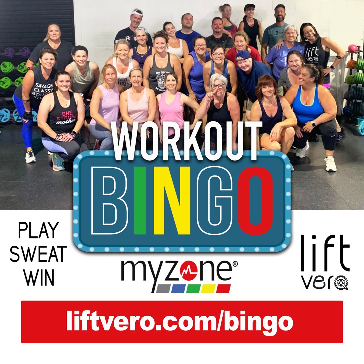 LiftVero's tweet photo. 30-DAY BINGO FITNESS CHALLENGE! A new fun  challenge is coming!  Play! Sweat! Win! #myzonemoves #liftvero https://t.co/jQ3EWXPNvd