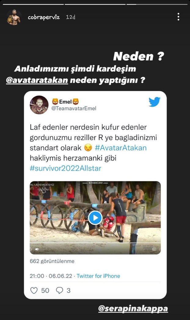 Perviz kardeşi Atakana destek oldu 🐍🦁 
#Perviz #Atakan