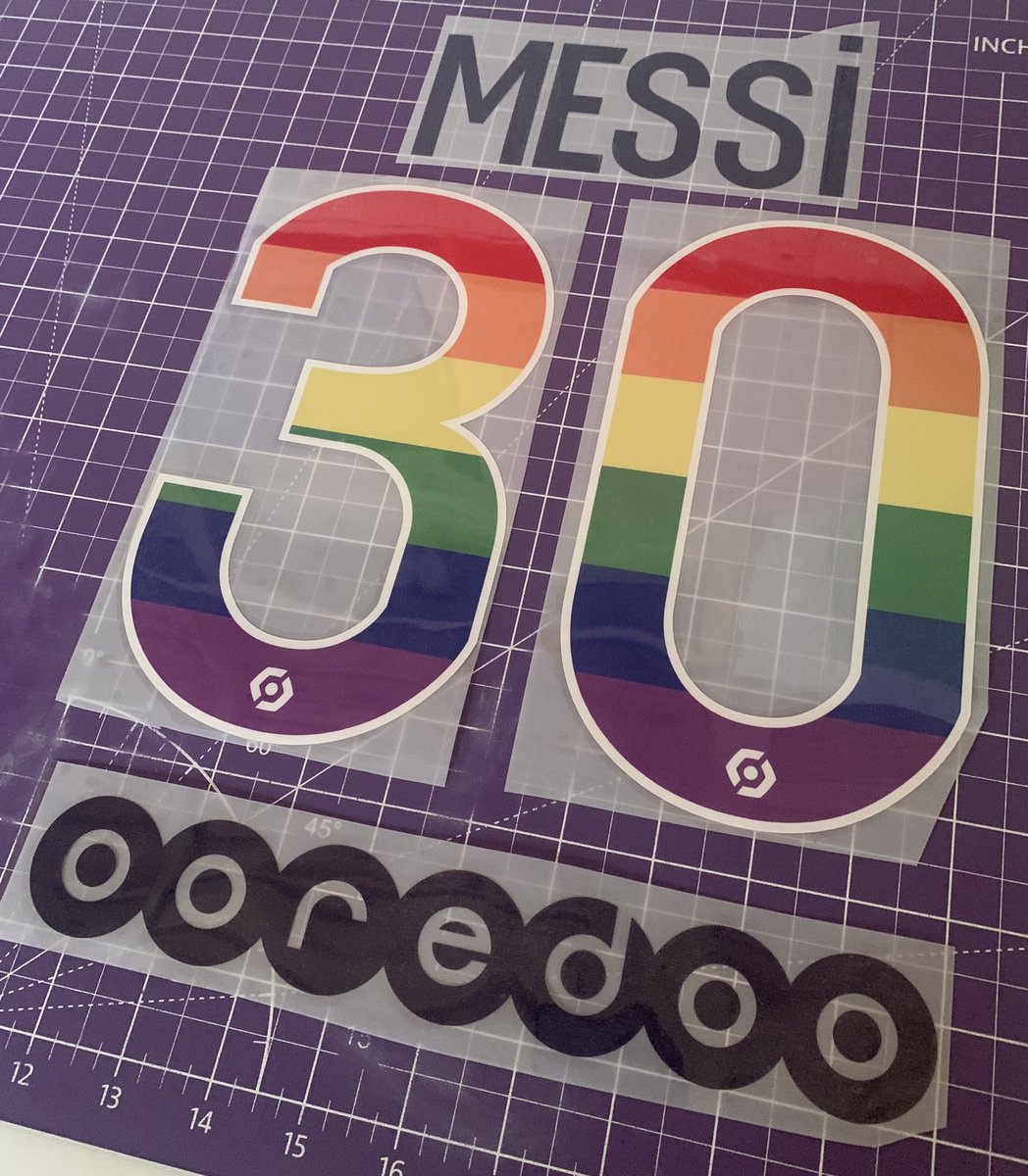 onmyshirtson's tweet photo. Never post any of my namesets on Twitter so here’s one I did today. Follow me over on Instagram @onmeshirtson #PSG #Messi #namesets #footballshirts https://t.co/sqX6tufZQS