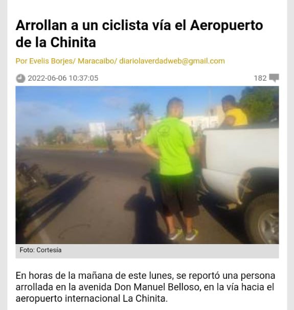 Samueltroconisl's tweet photo. Triste noticia ver cómo otro ciclista le arrebatan la vida. La Bicicleta se ha convertido en el transporte cotidiano de muchos. Debemos respetar al ciclista y concientizar sobre este tema. “Pero esto, es tarea de todos” https://t.co/ANclHyHynz