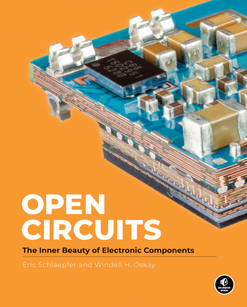 I'm happy to announce my new book, Open Circuits! Windell Oskay and I painstakingly cross sectioned, cut, sanded, polished, and cleaned over 100 electronic components and took sumptuous photos. Check out the sample chapter!
nostarch.com/open-circuits
