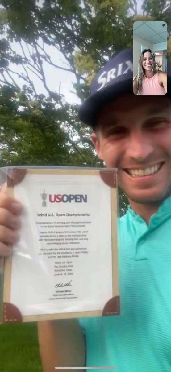 dmatthews924's tweet photo. Let’s goooo! Ticket punched, @B_Matthews12 is headed to the @usopengolf!!!! 🥳❤️ So proud of you!!! #TeamB https://t.co/lRWIFYbK07