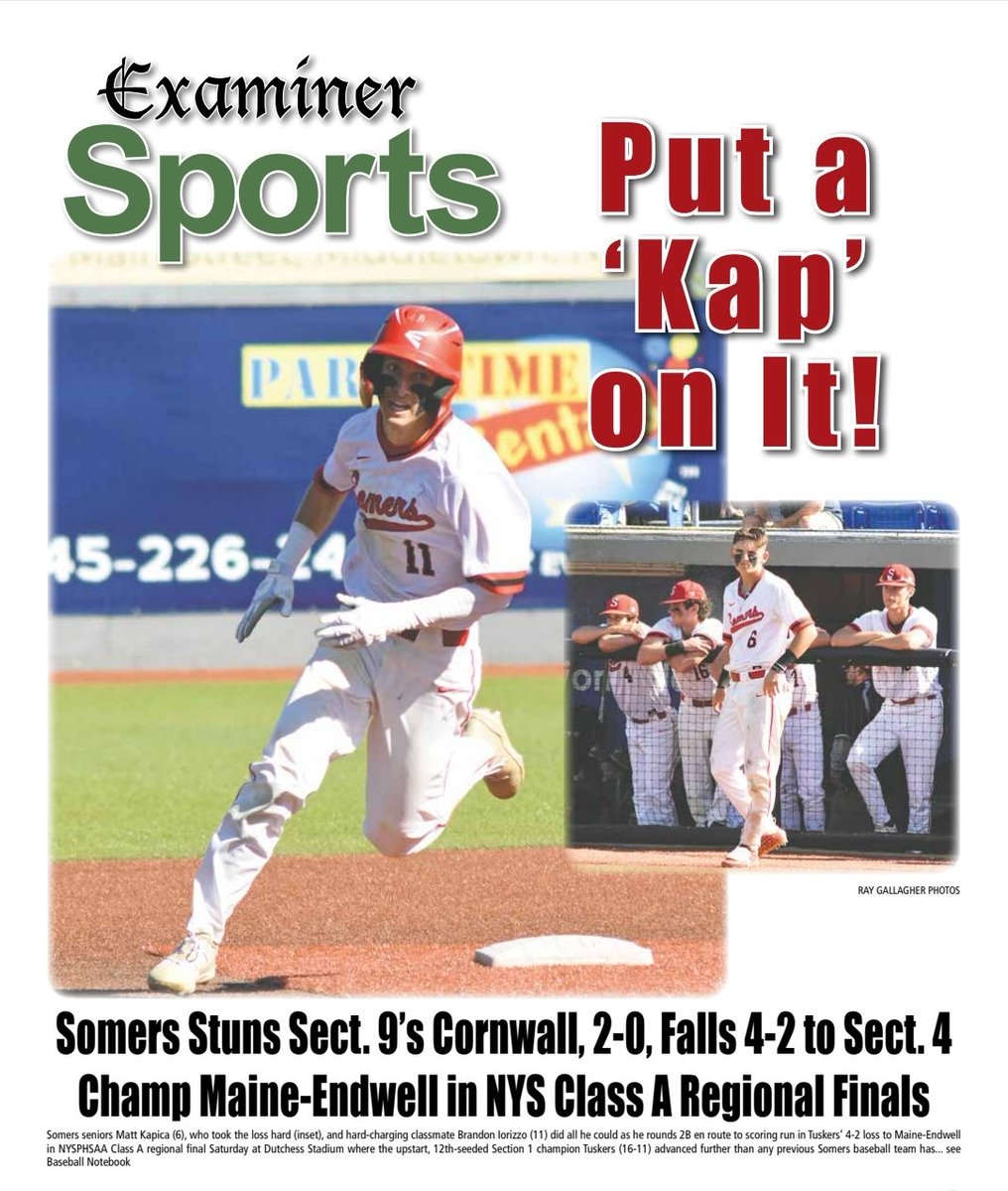 Heck of a run by <a href="/Somersbaseball/">Somers Baseball</a>, further than any Tusker BB team b4 them &amp; <a href="/ExaminerMedia/">Examiner Media</a> has details on newsstands 2moro plus a special column on inaugural girls' flag football deal, grab a stack of goodness