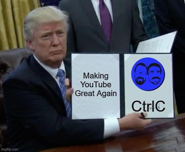Matthew_Files's tweet photo. Making YouTube great again! https://t.co/piBOOrBQns