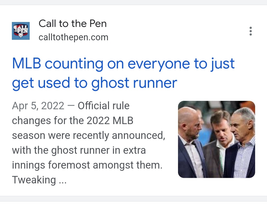 Not to brag, but I was an excellent ghost runner coach in my youth.  Led the neighborhood in ghost RBIs one glorious summer.