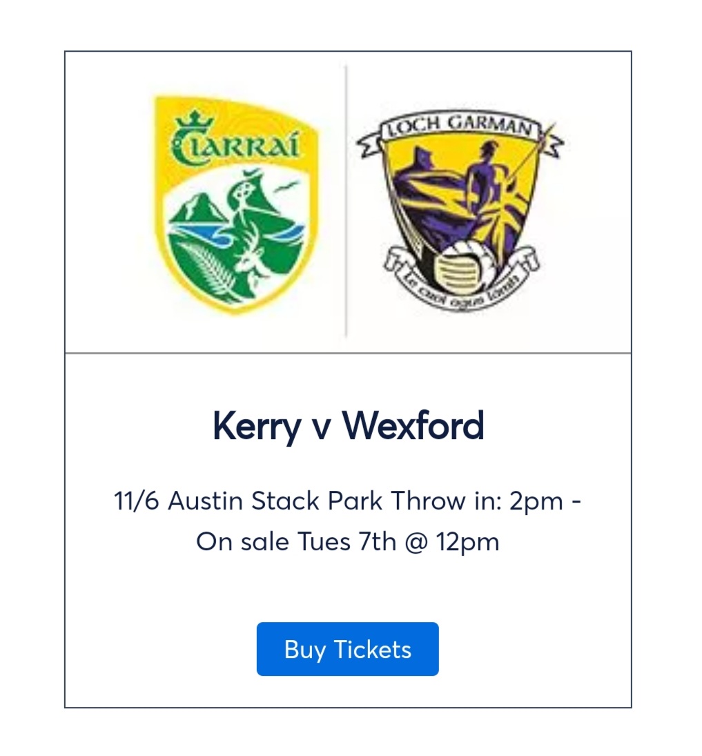 Kerry GAA on Twitter "Tickets for Saturday's AllIreland Senior