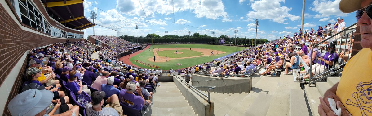 💜💛36,349 in attendance this weekend to see the Pirates win the NCAA Greenville Regional...now ready to host the Longhorns of The University of Texas next weekend in the Super Regional...Go Pirates...the Road to Omaha goes through GVegas💜💛