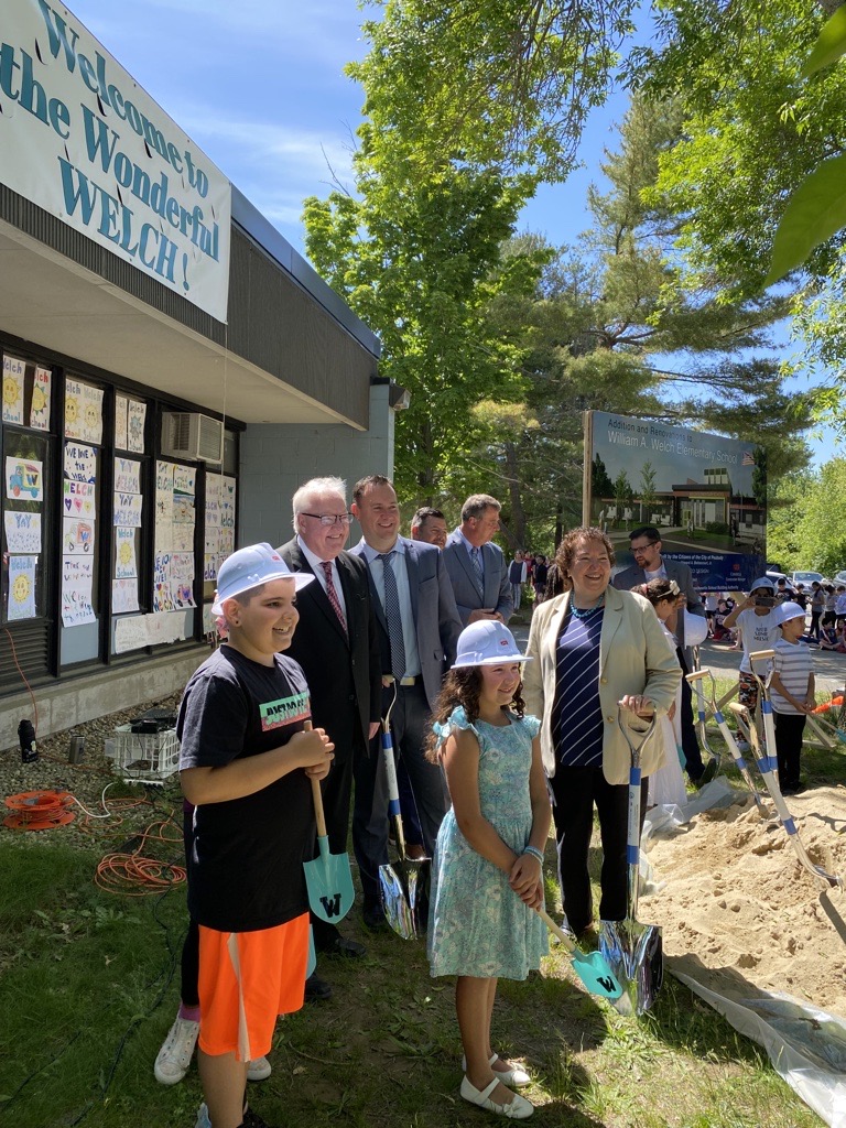 Fantastic groundbreaking at Welch Elementary School in #Peabody w/ Rep Walsh, <a href="/sallykerans4rep/">State Representative Sally Kerans</a>, @peabodymayor, <a href="/Peabody_Super/">Dr. Josh Vadala</a>, <a href="/Mass_SBA/">MSBA</a> Jack McCarthy, Beverly Griffin Dunne &amp; <a href="/PeabodyPublic/">Peabody Public</a>! Schools nurture our children &amp; their futures &amp; we must invest in them. #NorthShoreMA