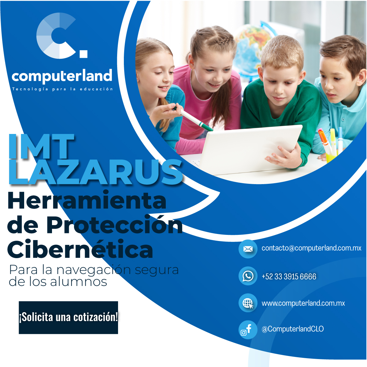 CLANDoccidente's tweet photo. IMTLazarus protege y filtra el contenido que visita el alumnado evitando que accedan a páginas maliciosas
Para mayor información
👉Whatsapp https://t.co/856FlDtFuR
📞 (33) 39156666  
📨 contacto@computerland.com.mx
🌐https://t.co/Jypsm6Jy6C
#Computerland #imtlazarus https://t.co/lkiv7jqJE2
