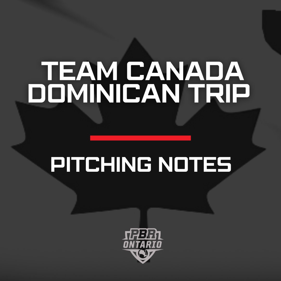 🇨🇦 JNT DOMINICAN TRIP - PITCHING NOTES 🇨🇦 

<a href="/BaseballCANJNT/">Baseball Canada Junior National Team (18U)</a> went to the Dominican Republic, where the players stepped on the field at MLB affiliated camps

Below we highlight six arms who stood out against professional hitters during the trip

🔗 bit.ly/394QgSU

#BeSeen