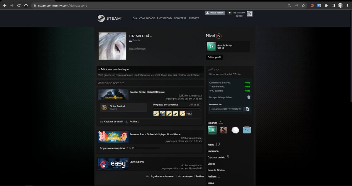 r9nxn's tweet photo. Alguém tem interesse em comprar minha smurf ??
18 anos de steam
level 27 steam
level 16 gc (dropando por inatividade)
2,182 horas de cs (global com rank inativo)
10 jogos comprados

RT = ❤️ https://t.co/Glyzs5jV38
