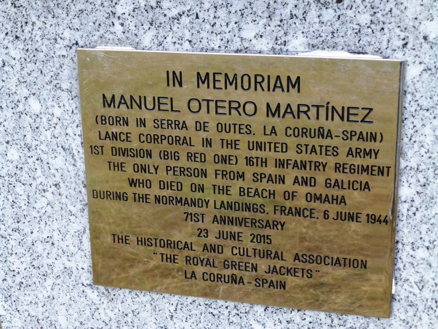 This is devoted to Spanish volunteer Manuel Otero Martínez, from Serra de Outes, A Coruña, KIA at #OmahaBeach, #Normandy,#DDay , #6june1944 . He enlisted as volunteer in the #USArmy, and he was part of 'The Big Red One' division, A Company, 1st Bat., 16th Regiment: