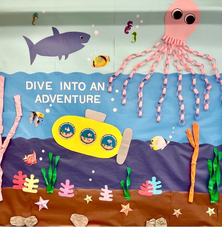 napoleonlibrary's tweet photo. The Summer Reading Program oFISHally started today! Check out some of our TURTLEally awesome decorations! 

You can still register for the Summer Reading Program. For more information, drop by the Youth Department or call us at 419-592-2531 ext. 3 https://t.co/QkVrGtWCot