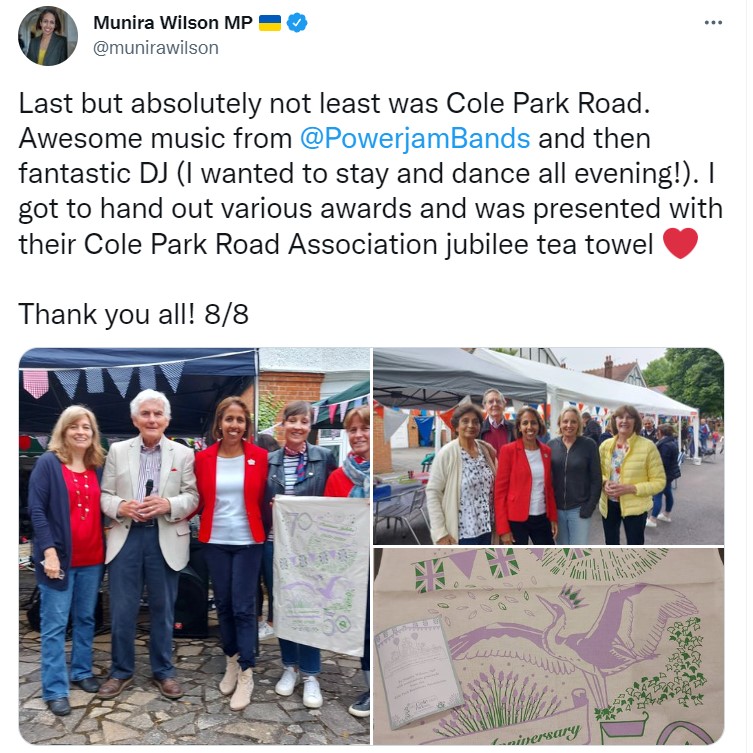 Yesterday's Jubilee street party! Swipe to see @munirawilson dancing to our bands on Cole Park Road, Twickenham, where three of our bands performed! Perfect way to blow off some steam during exams! #JubileeCelebrations #JubileeWeekend #jubileeconcert