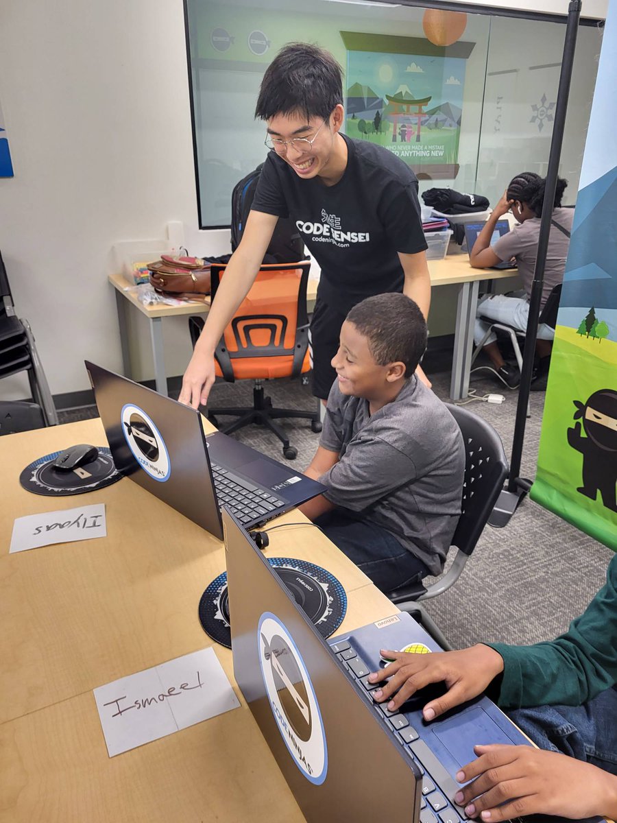 NinjasLand's tweet photo. Roblox, smiles and learning about Lua all week at our Greatwood location! 🥷 #codeninjas #sugarlandtx #summercamps #summercampsnearme #thingstodo #roblox https://t.co/ymNeJVopwl