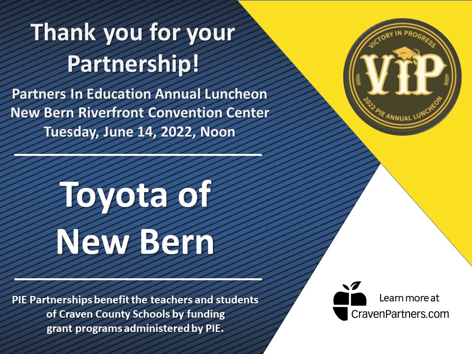 Darlene2Brown's tweet photo. Thank you to @ToyotaOfNewBern for your Partnership and support of the #PIEAnnualLuncheon! #VictoryInProgress https://t.co/pxrGBSvRdr