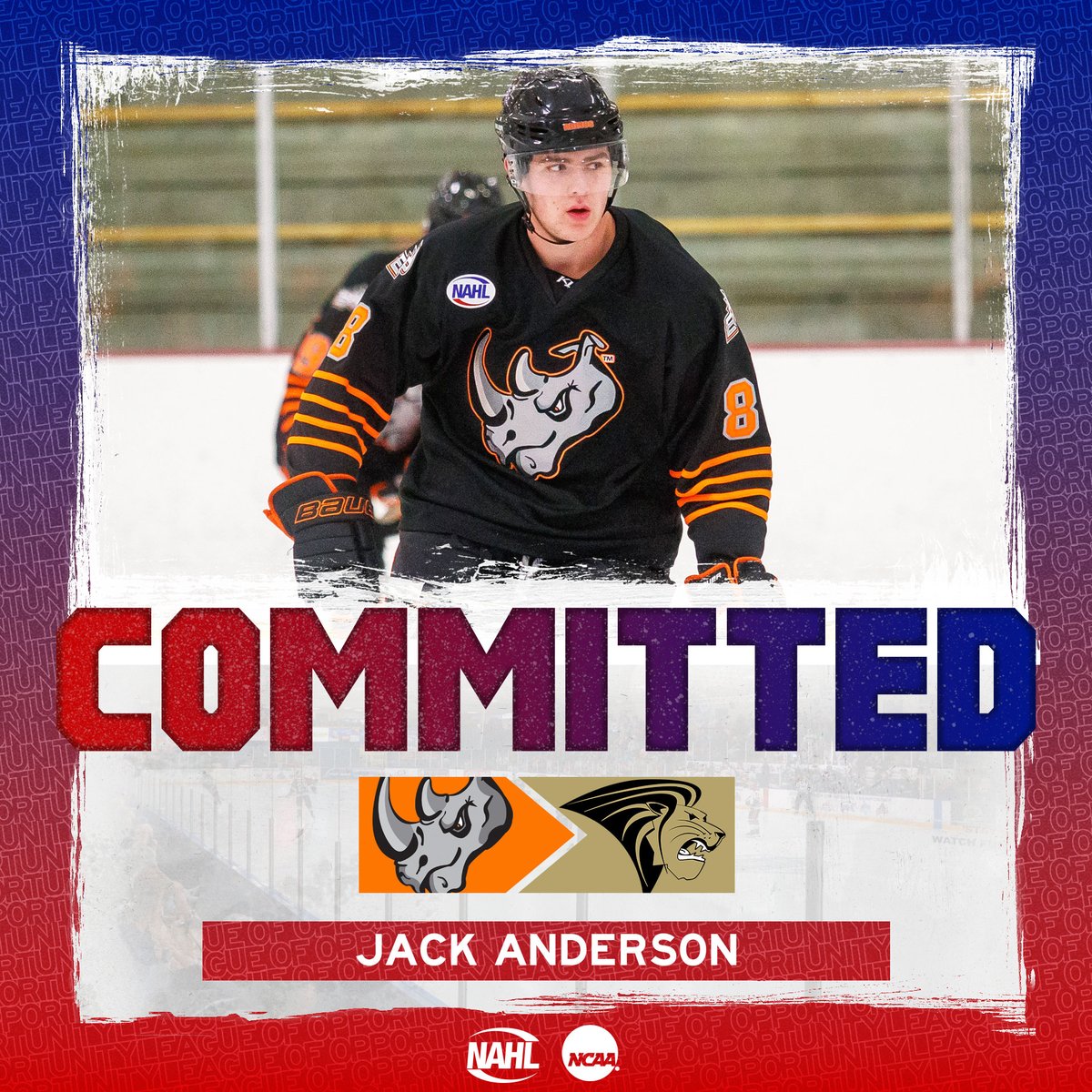 #NAHL Commitment Alert: <a href="/El_Paso_Rhinos/">Rhino Hockey</a> defenseman and <a href="/NAPHL/">NAPHL</a> grad Jack Anderson has committed to play NCAA Division I <a href="/collegehockey/">College Hockey Inc.</a> for <a href="/LULionsHockey/">Lindenwood Hockey</a> #LadderofDevelopment nahl.com/news/story.cfm…