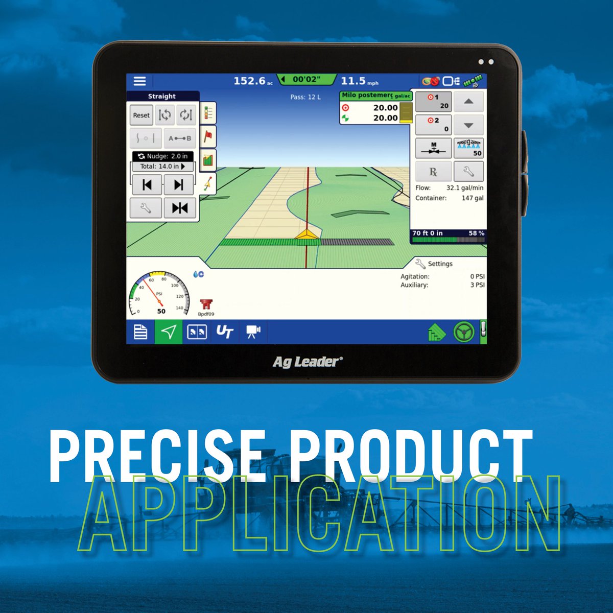 AgLeaderTech's tweet image. RightSpot will help you reduce overapplication and product waste in your spray operation! Your sprayer will automatically turn on or off based on your field boundaries and the areas you&apos;ve already passed over.  #sprayer #nozzlecontrol #hightechsprayer