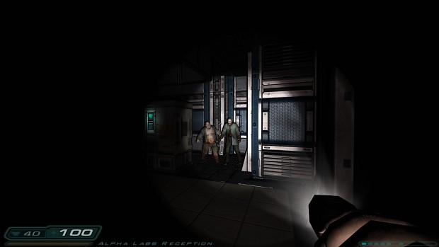 DoomCube's tweet photo. Doom 3 inspired co-op game idea. One player holds the torch, the other has the shotgun. https://t.co/M95BtMwiu9