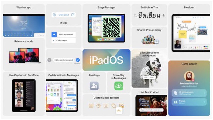 AsaadTech1's tweet photo. ملخص مزايا الايباد 
#مؤتمر_آبل 
#WWDC22 https://t.co/NfLu1rNAh3