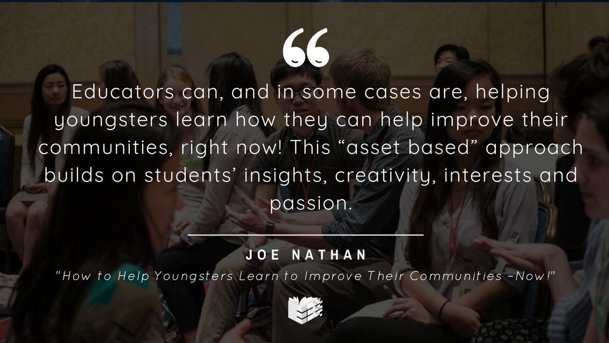 How to Help Youngsters Learn to Improve Their Communities –Now!

Read more by Joe Nathan (<a href="/JoeNathan9249/">Joe Nathan</a>): schoolrubric.org/how-to-help-yo…