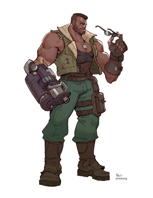 A Barret I started drawing yesterday 