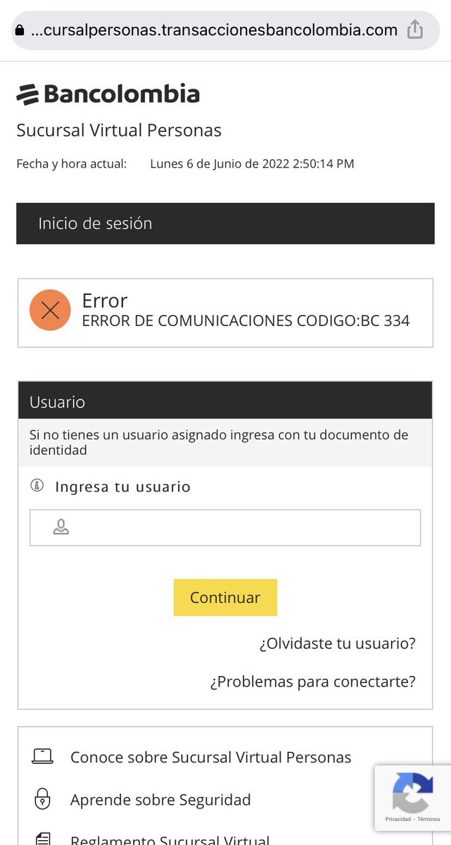 PachoMartinez's tweet photo. @Bancolombia 🤦🏽‍♂️
Señores! ¿Qué hacemos? ¿Algún canal disponible?

Cajeros Automáticos ❌
APP ❌
Sucursal Virtual Personas ❌
Corresponsal Bancario ❌
Transacciones a través de PSE ❌ https://t.co/88yjQvnnCF