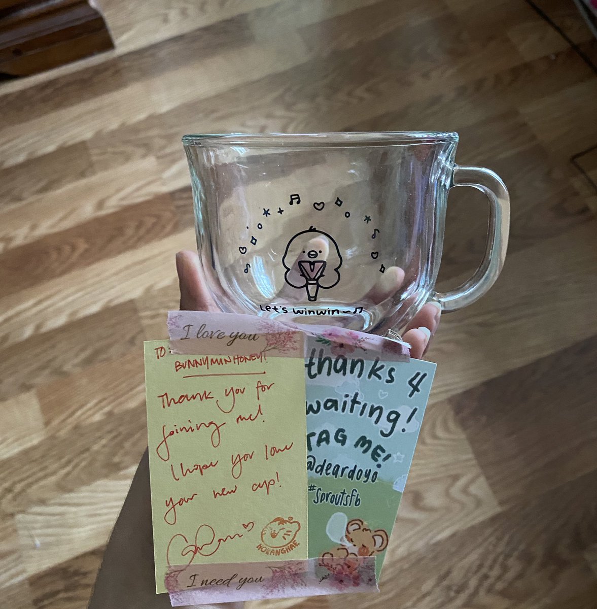 bunnyminhoney's tweet photo. Thank you for the cup and spoon! @deardoyo #sproutsfb https://t.co/EpHbwWa8bn