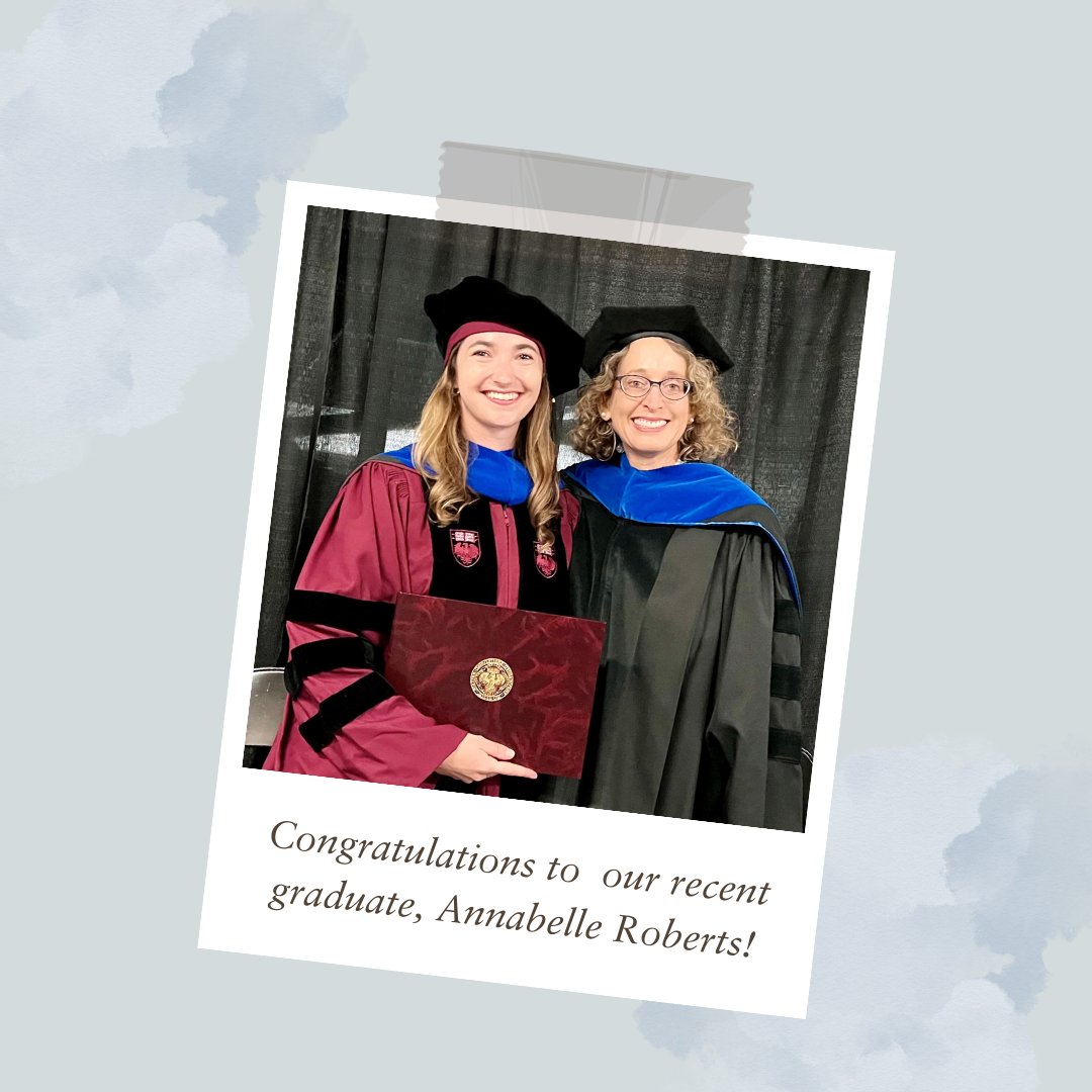 Congratulations, Dr. @annabelle94R! I was honored to study patience with you. So proud of your dissertation research and can’t wait to see what you’ll discover next as an assistant prof. at UT Austin!