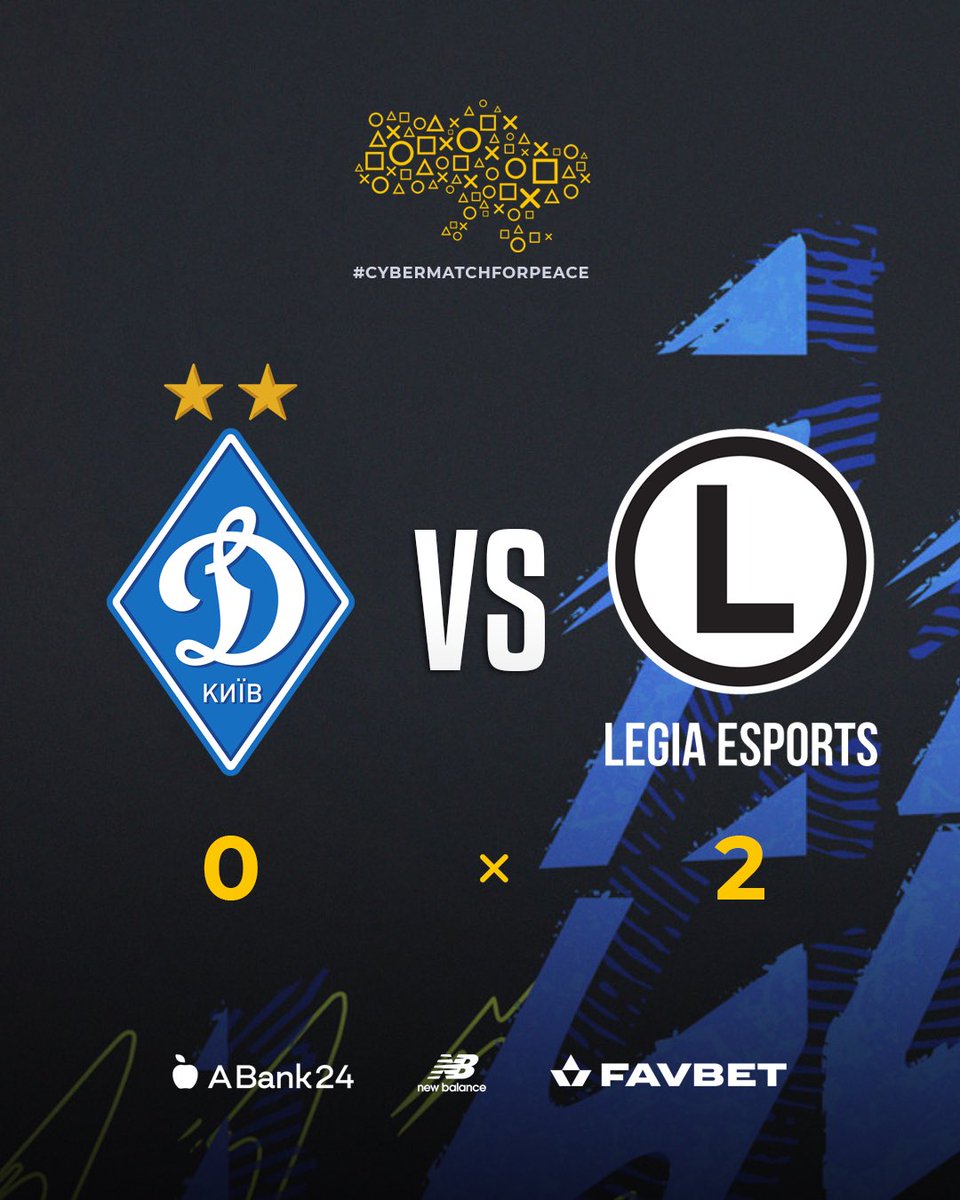 DynamoKyiv's tweet photo. «Динамо», яке представляє Ярослав “Blackstar98” Гурмак, поступилося варшавській «Легії» у першому матчі серії #CyberMatchForPeace
Наступний матч «біло-синіх» відбудеться проти данського «Брондбю». https://t.co/5oyjf7tUKK