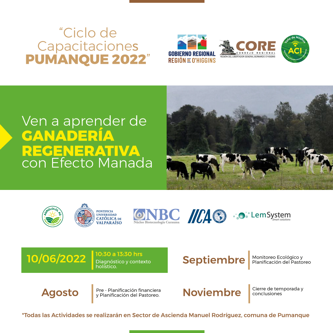 ¡Te invitamos al Ciclo de Capacitaciones Pumanque 2022! 
✅Esta iniciativa es financiada con aportes de Innovación de la Competitividad de Gobierno Regional de la Región del Libertador Bernardo O´Higgins año 2020.