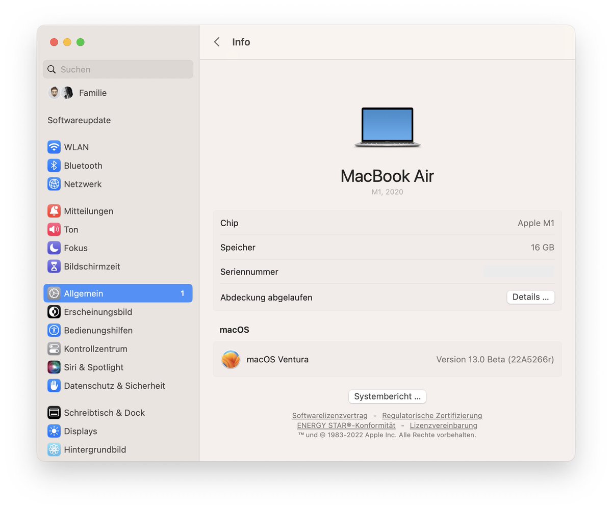 fuekiin's tweet photo. New system preferences 😲 #MacOS13 https://t.co/v9OKs2qcC7