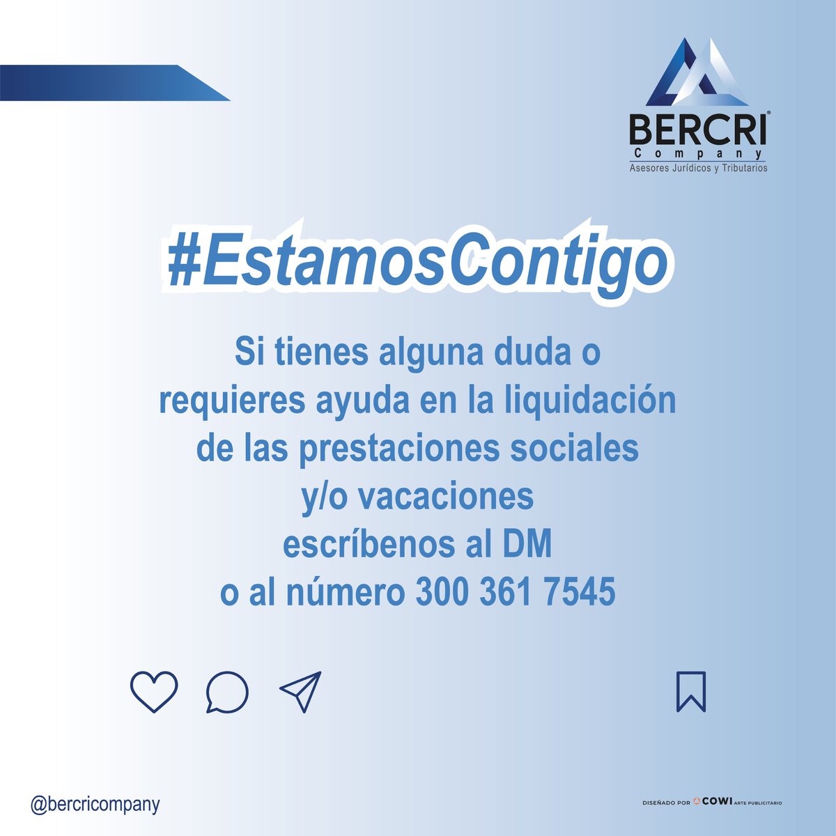 BERCRICompany's tweet photo. 𝗣𝗥𝗘𝗦𝗧𝗔𝗖𝗜𝗢𝗡𝗘𝗦 𝗦𝗢𝗖𝗜𝗔𝗟𝗘𝗦 ✅🧾

Las prestaciones sociales son beneficios legales adicionales al salario 💲 que debe reconocer el(la) empleador(a) a su empleado(a) que ha sido vinculado bajo un contrato de trabajo 📝con la organización. https://t.co/ZSmDBeDtiO