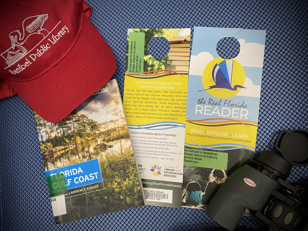librarysanibel's tweet photo. Explore Florida this summer! From now until Sept. 12, use your #Sanibel Public Library card for a pass to access (most) FLA State Parks.
Call the SPL at 239.472.2483 to place a hold for a pass, or: https://t.co/V56p8QswxQ
More info:
https://t.co/6JZcOVft69
#realfloridareader https://t.co/CGtKIAAsqQ