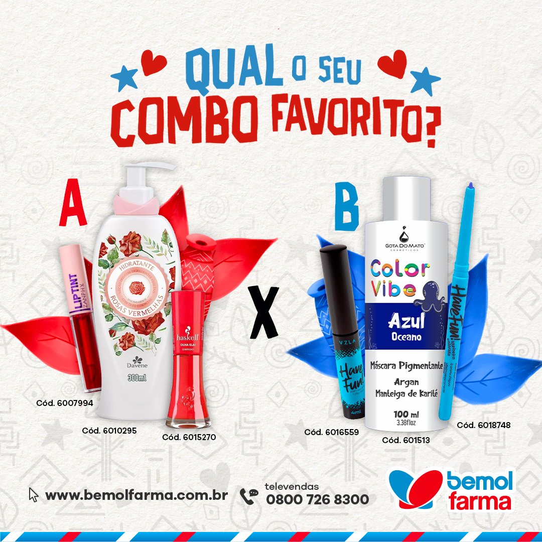 Quem aqui já está no clima de Parintins, diz pra gente, qual o COMBO combina mais com você?