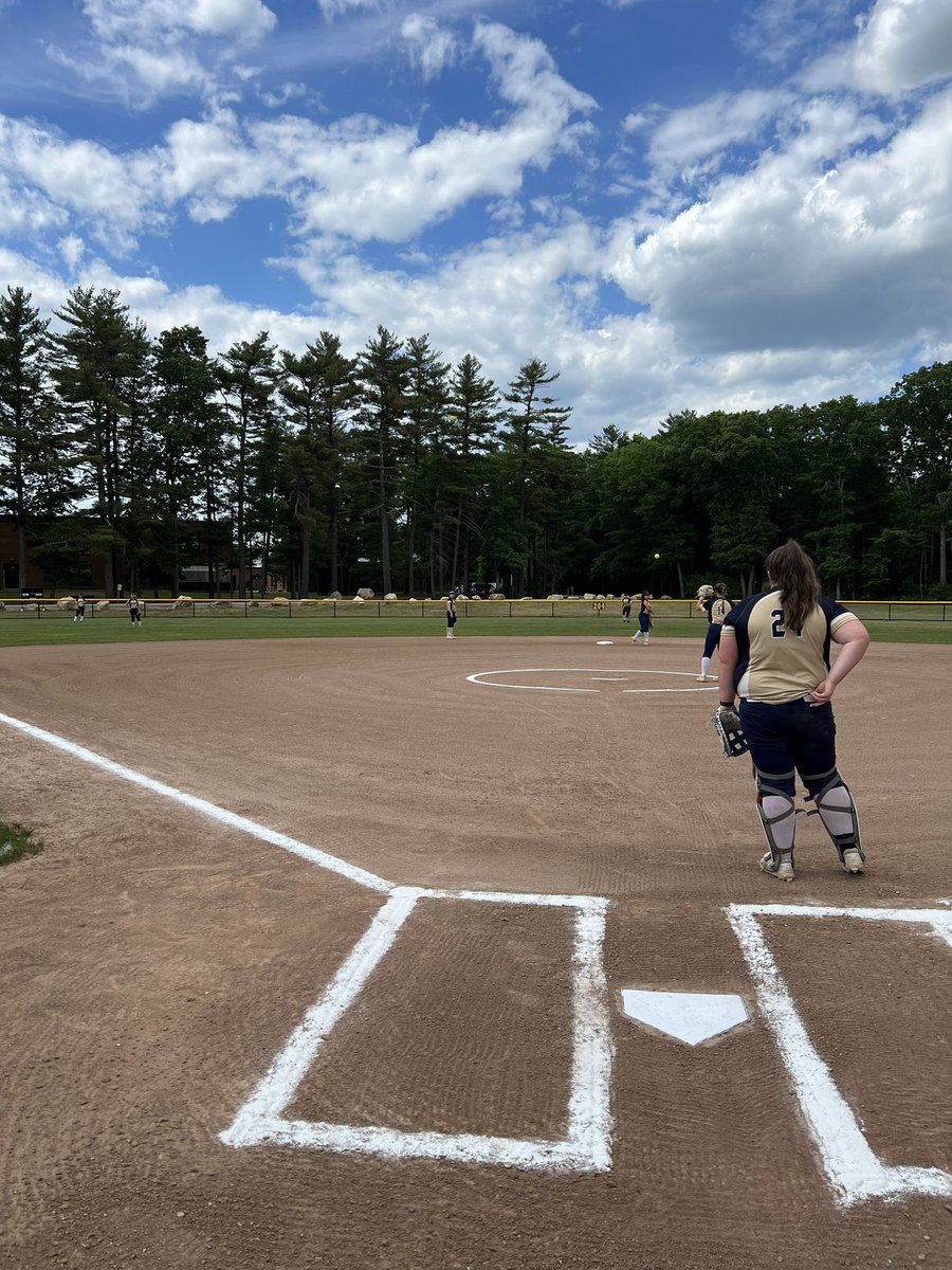 Beautiful day for some playoff softball!🥎 Go Warriors!💙💛 #theboro02035
