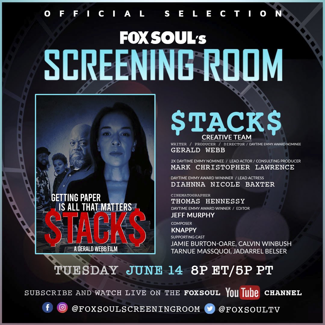 GeraldWebb's tweet photo. #snarkalecs next Tuesday 6/14 8pm est 5pm pst - want to do a @foxsoultv #screeningroom watch party for the @StacksMovie appearance in the season finale? @kellythul @officialpagan @Piratemel @TonySolo Buehler?  Anyone? https://t.co/V2uj7FE8Bg