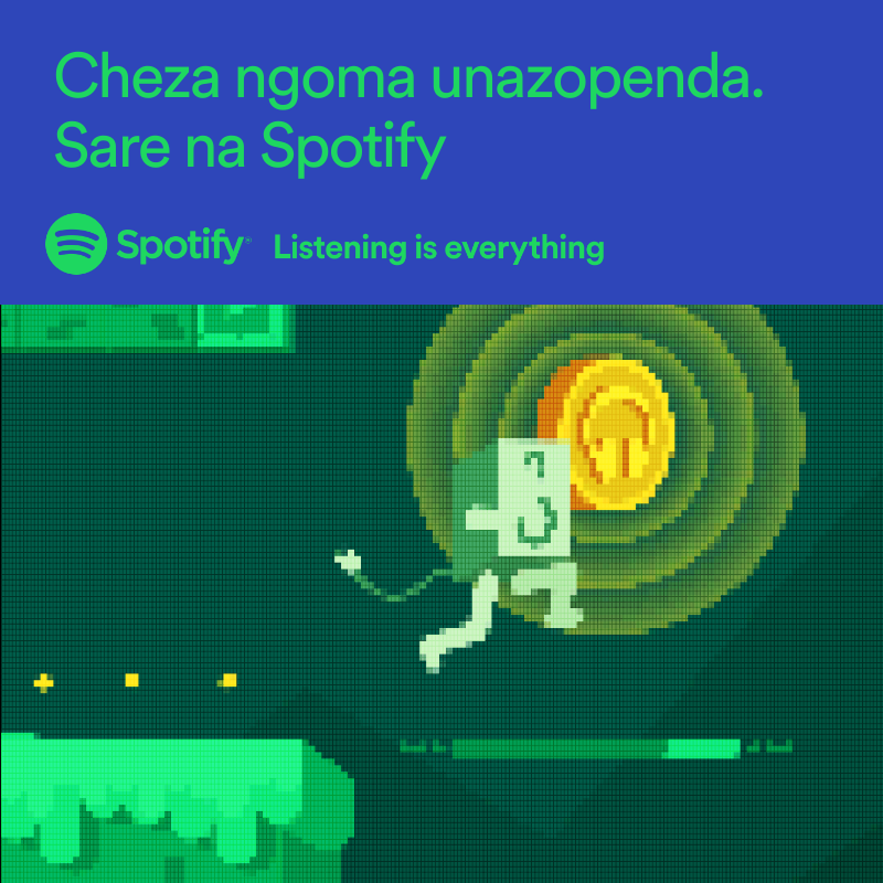Spotify's tweet photo. Sikiliza millions za mangoma, sare na Spotify