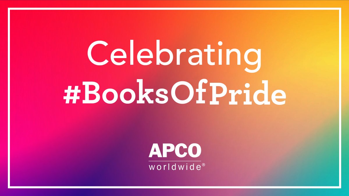 As we commemorate #Pride2022, APCO’s North America #LGBTQ+ ERG colleagues are celebrating the LGBTQ+ books that bring them joy–books they believe should never be banned. 🧵 
#booksofpride