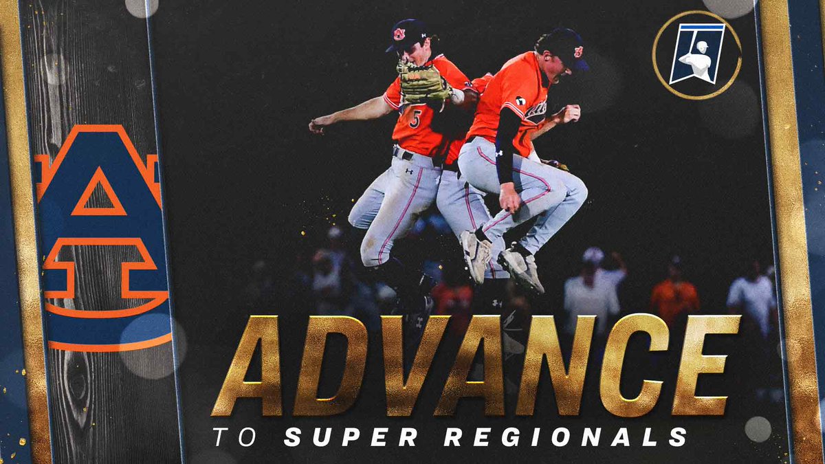 NCAABaseball's tweet photo. Welcome to Super Regionals, @AuburnBaseball!

#RoadToOmaha https://t.co/BC7GEuIpkk