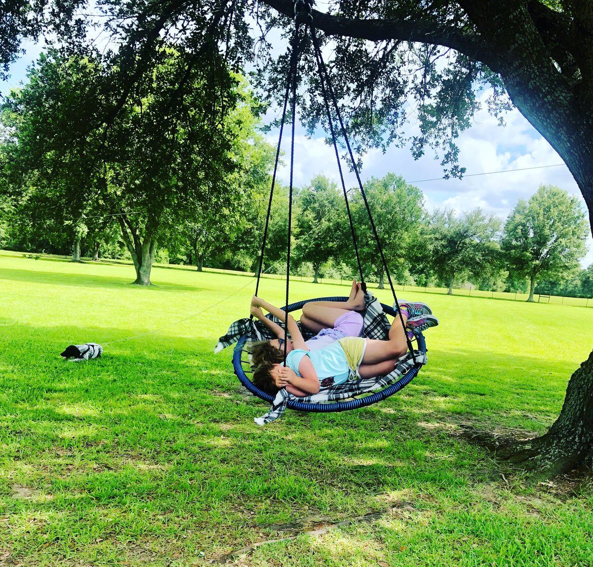 TigerGirlLSU1's tweet photo. Summer and grands #treeswinging https://t.co/fCfPKedZNS