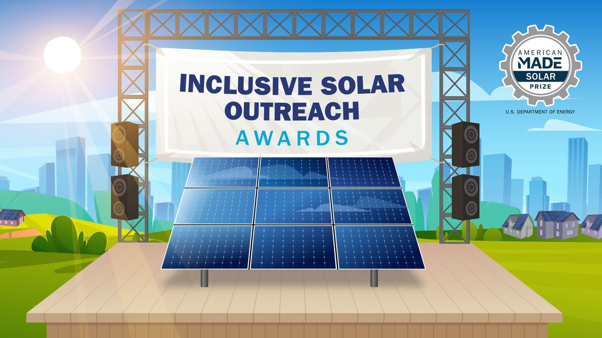 DOECMEI's tweet photo. Do you have questions about our #SolarOutreachAwards? Join our office hours for a one-on-one session to learn more about the prize, your eligibility, and much more! Sign-up here: https://t.co/8zg1vbOvlD https://t.co/IMHT0Fh2b4