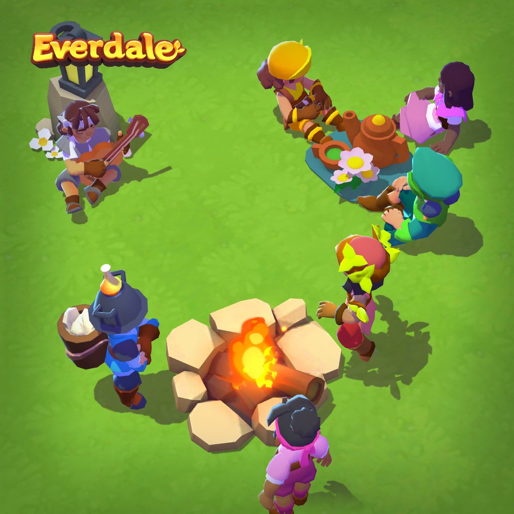 OllyDowson's tweet photo. @Everdale
#EverdalePhotoClub
After working their butts off to contain the escaped sheep, the 7 main characters took a well deserved rest while Smoky Quartz closed off the episode with a gentle serenade. Tune in Tuesday for the next episode of the 'Valley Alley' 
Playertag: Anna https://t.co/ncDG4Rxn7h