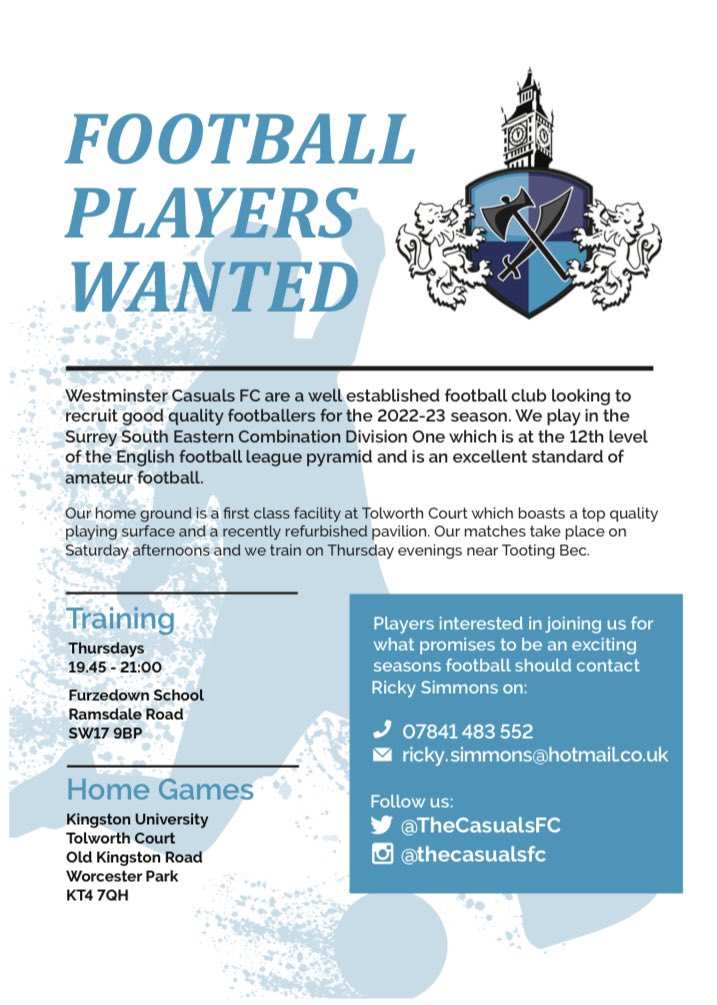 Westminster Casuals F.C tweet media