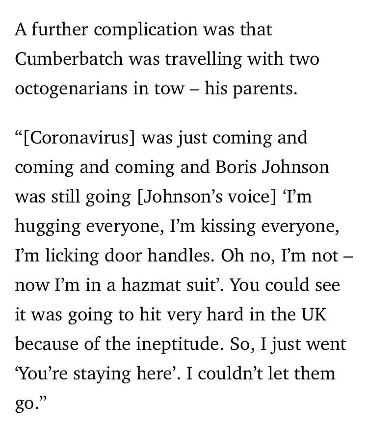 freewomenxgrape's tweet photo. Still thinking about how Benedict didn’t want his parents to travel across the globe because Boris Johnson gave him the impression of a PM who licks door handles during a pandemic.
Mum & dad shouldn’t have to touch that 🤢 #EsquireUK https://t.co/tbEISSjAgd
