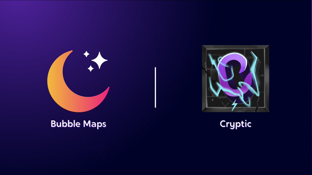bubblemaps's tweet photo. Excited to announce our newest partnership with Cryptic - a leading community of crypto investors. They will use Bubble Maps for extra due-diligence, and help us promote the tool.

Welcome on board 💎 https://t.co/qXuQ1VcZe5 https://t.co/gvoNMVaSEg