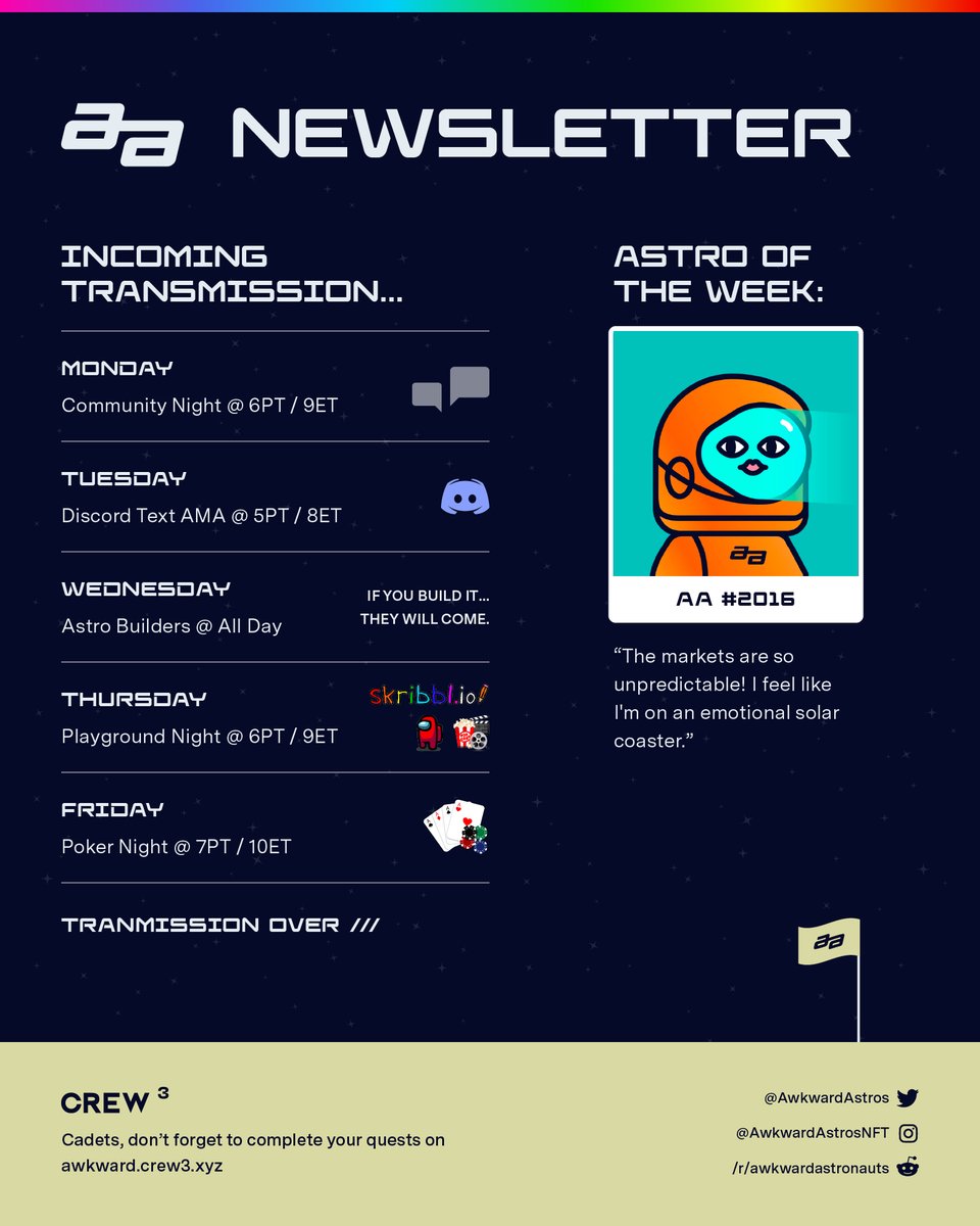 AwkwardAstros's tweet photo. 👀👩‍🚀
Attention Astros,
Here’s the newsletter for this week!
Stay awkward out there… https://t.co/wYqmnu7Pfd