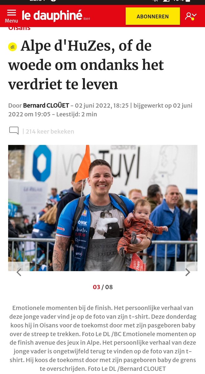 En dan sta je ineens in de Franse krant met je kleine meisje. Jeetje daar word je even stil van! Jullie snappen wel dat ik nu alles op alles ga zetten om deze in de papieren variant te krijgen. Dus als iemand mij kan helpen hier mee, dan zou dat top zijn!

#ad6